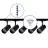 Set completo 1-Fase Rail 3 Metro Nero | incl. 5x Faretti + GU10 2700K 3W Dimmerabile + Tappo Di Chiusura, Connettore di Alimentazione e I-Connettore